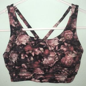 floral sports bra with padding